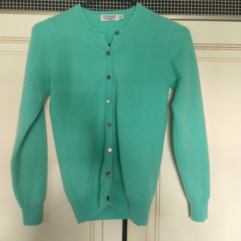 Teal cashmere cardigan